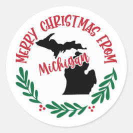 Adesivo Redondo Holiday Sticker de Michigan