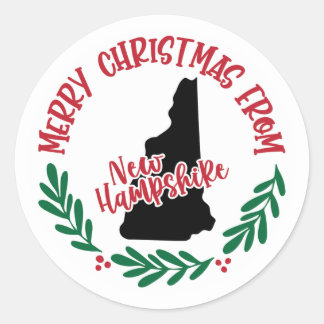 Adesivo Redondo Holiday Sticker de New Hampshire