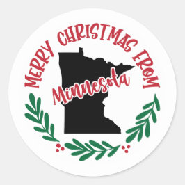 Adesivo Redondo Holiday Sticker do Minnesota