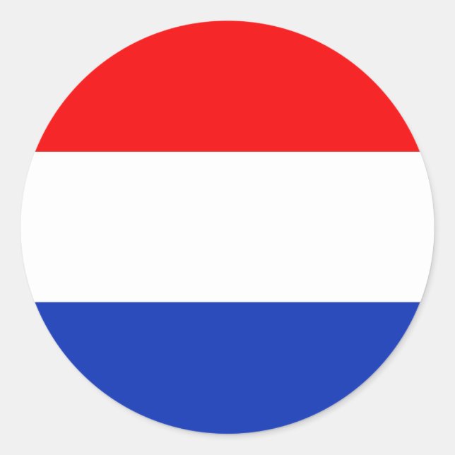 Adesivo Redondo Holland Flag (Frente)