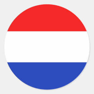 Adesivo Redondo Holland Flag