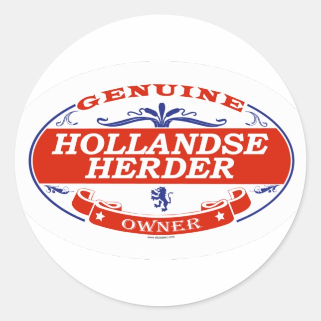 Adesivo Redondo Hollandse Herder (Frente)