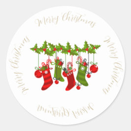 Adesivo Redondo Holly e Berries com as existências de Natal