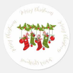 Adesivo Redondo Holly e Berries com as existências de Natal