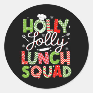 Adesivo Redondo Holly Retro Jolly Lunch Squad Cafeteria Lady