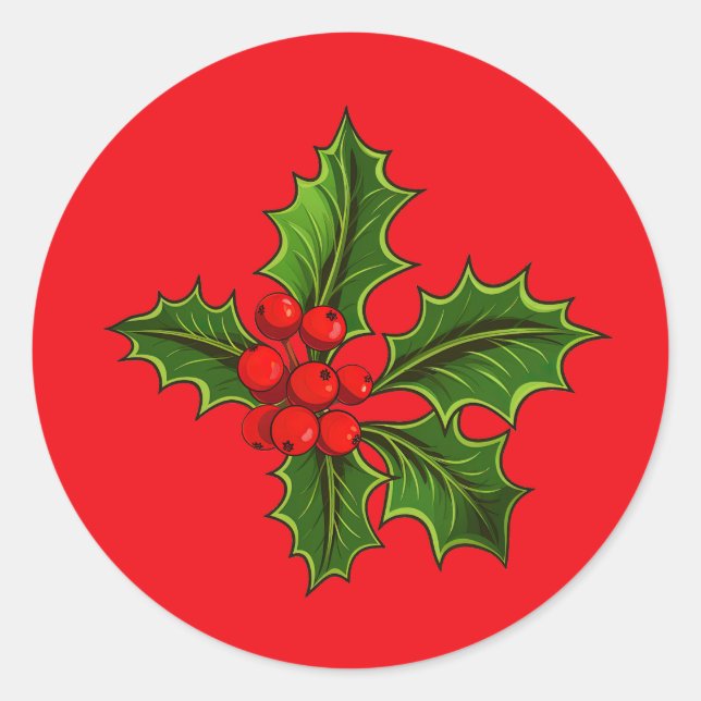 Adesivo Redondo Holly Stickers (Frente)