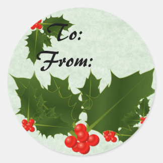 Adesivo Redondo Holly To and From Stickers