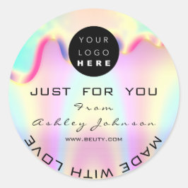 Adesivo Redondo Holografias Do Logotipo Do Obrigado comprado Feita