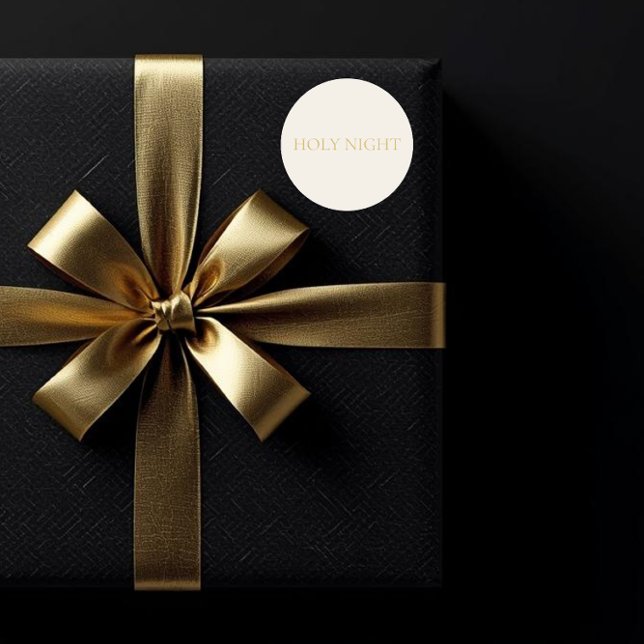 Adesivo Redondo HOLY NIGHT Cream Christmas Sticker #2 (Criador carregado)