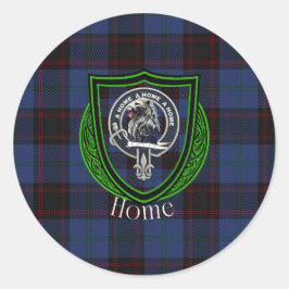 Adesivo Redondo Home Scottish Clan Tartan & Crest