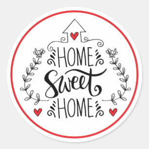 Adesivo Redondo Home Sweet Home