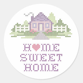Adesivo Redondo Home Sweet Home Stickers