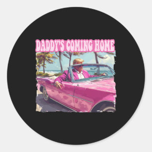 Adesivo Redondo Home Trump Shirt Engraçado Maga Donald Trump 2024