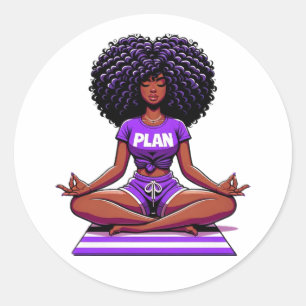 Adesivo Redondo Homegirl Meditate