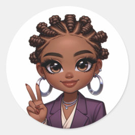 Adesivo Redondo Homegirl não vale a pena minha PAZ