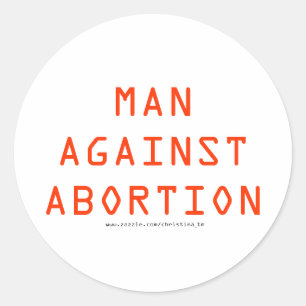 ADESIVO REDONDO HOMEM CONTRA O ABORTO
