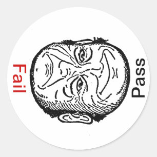 Adesivo Redondo Homem da ilusão óptica da falha da passagem de S