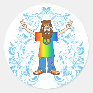 Adesivo Redondo Homem da Paz