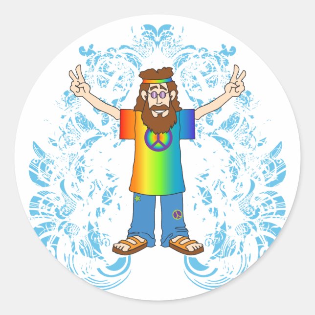 Adesivo Redondo Homem da Paz (Frente)