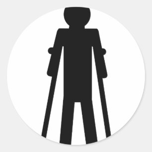Adesivo Redondo homem das muletas