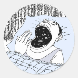 Adesivo Redondo Homem de astronomia e cosmos