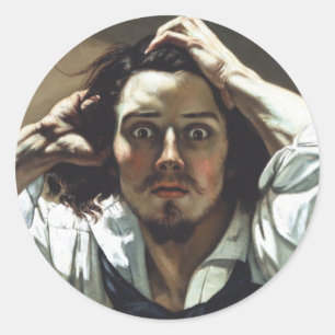 Adesivo Redondo Homem Desesperado
