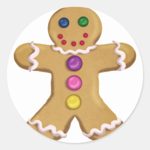 Adesivo Redondo Homem do gengibre