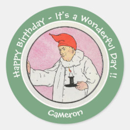 Adesivo Redondo Homem na Lua Mãe Ganha Festas de aniversário