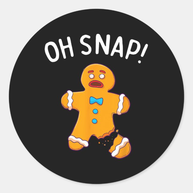 Adesivo Redondo Homem Oh Adulto Bolacha de Natal Curta Presente (Frente)