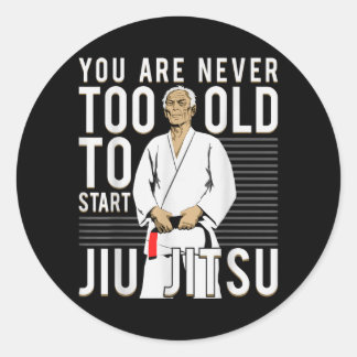 Adesivo Redondo Homem Velho de Jiu Jitsu Brasileiro