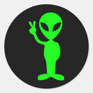 Adesivo Redondo Homem Verde Pequeno em Preto