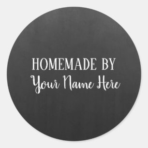 Adesivo Redondo Homemada Por Bakery Cookie Cake Vintage Blackboard