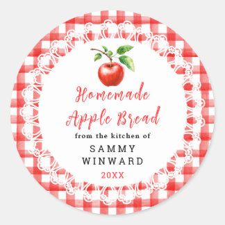 Adesivo Redondo Homemade Apple Bread Label