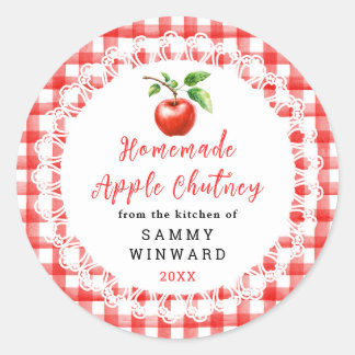 Adesivo Redondo Homemade Apple Chutney Label