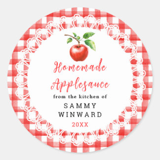 Adesivo Redondo Homemade Applesauce Label