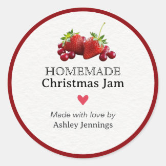 Adesivo Redondo Homemade Christmas Jam Label | Custom Sticker