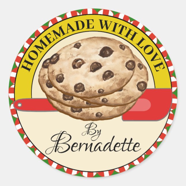 Adesivo Redondo Homemade Com Amor (Frente)