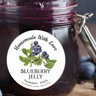 Adesivo Redondo Homemade Com Amor Jelly Blueberry Verão 202X