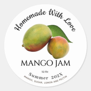 Adesivo Redondo Homemade Com Amor Mango Jam Summer 202X