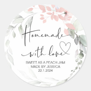 Adesivo Redondo Homemade Com Amor Pequenas Empresas Obrigado