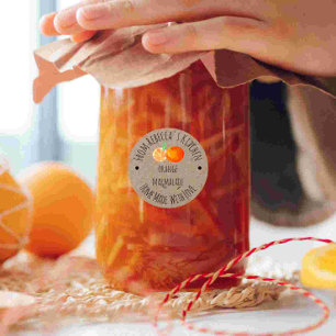 Adesivo Redondo Homemade com o amor marca Orange Marmalade