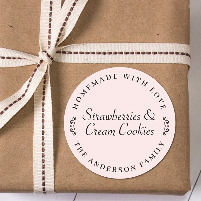 Adesivo Redondo Homemade com o Amor Presente Personalizado de Baki (Criador carregado)