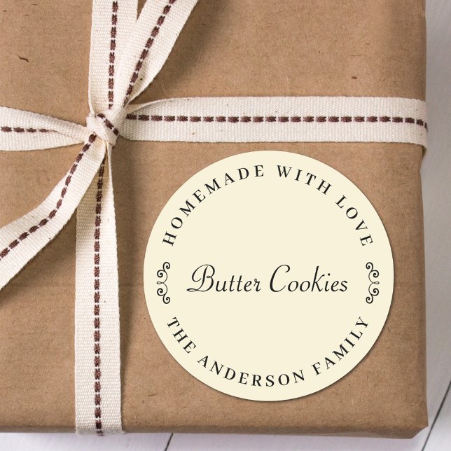 Adesivo Redondo Homemade com o Amor Presente Personalizado de Baki (Criador carregado)