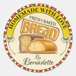 Adesivo Redondo Homemade Com Pão De Amor