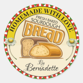 Adesivo Redondo Homemade Com Pão De Amor