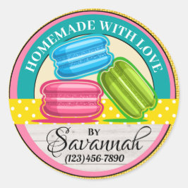 Adesivo Redondo Homemade com Sticker