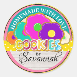 Adesivo Redondo Homemade com Sticker