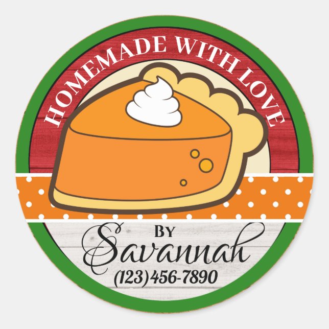 Adesivo Redondo Homemade com Sticker (Frente)