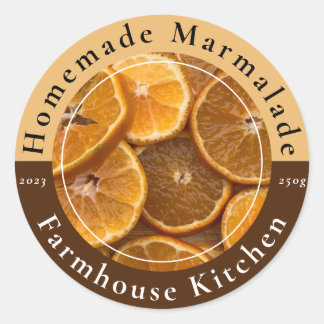 Adesivo Redondo Homemade Customizable Marmalade Jam Sticker