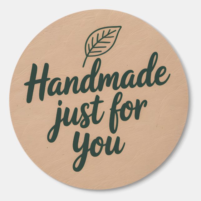 Adesivo Redondo Homemade Just for You Sticker - Eco Friendly (Frente)
